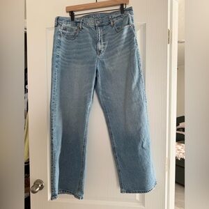 American Eagle Outfitters Light Blue Straight Leg Jeans